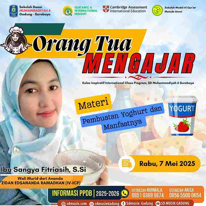 Orang Tua Mengajar: Program Kegiatan di SD Muhammadiyah 6 Gadung Surabaya