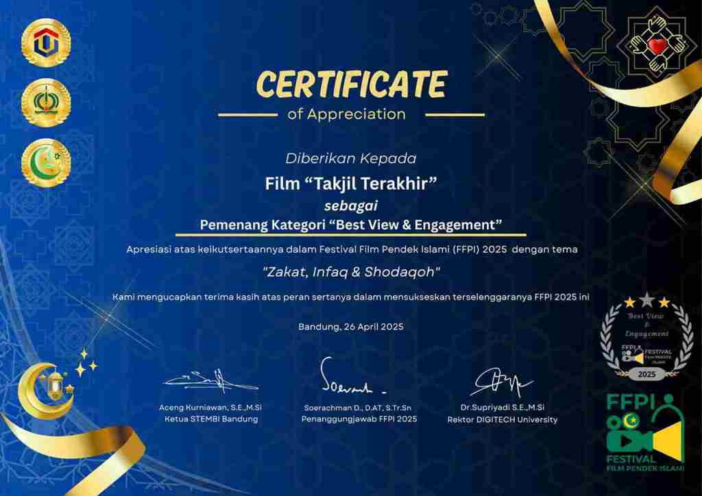 Film Takjil Terakhir Karya Santri Pesantren KAUMAN Raih Juara di Festival Film Pendek Islami 2025
