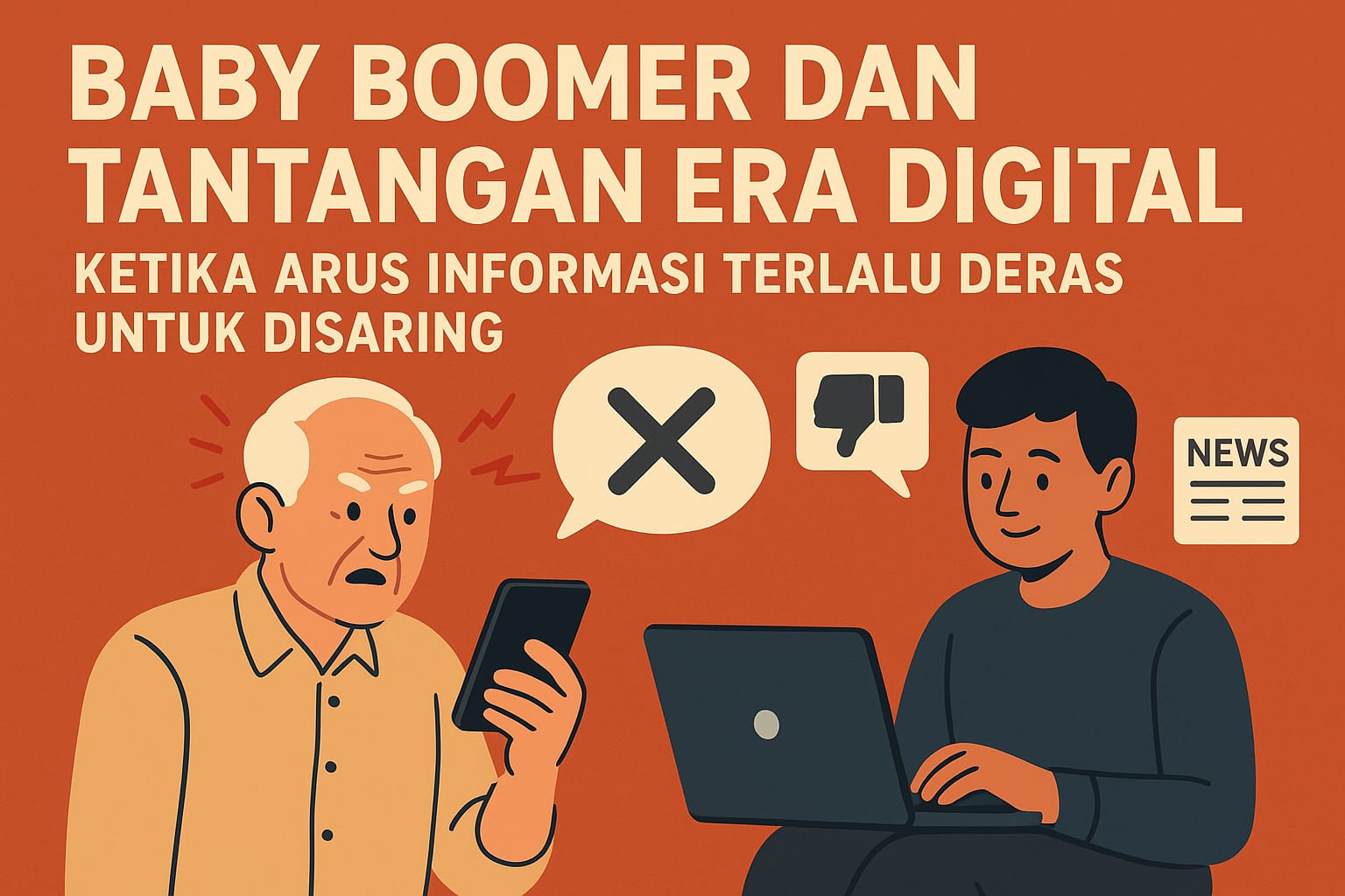 Baby Boomer dan Tantangan Era Digital: Ketika Arus Informasi Terlalu Deras untuk Disaring