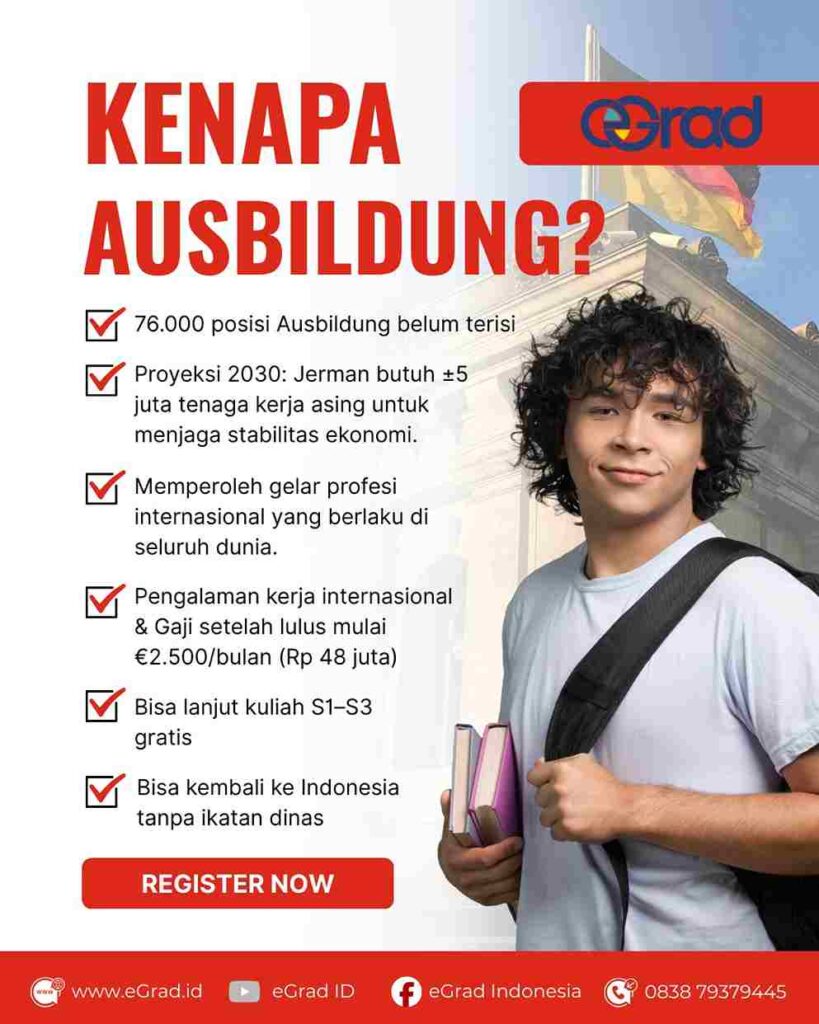 Jerman Membutukan Tenaga Kerja, Program Ausbildung eGrad Jadi Alternatif Pendidikan Vokasi