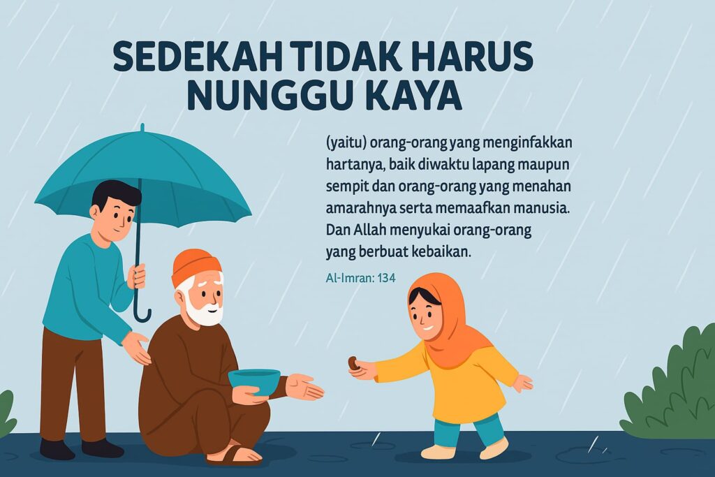 Sedekah Tidak Harus Menunggu Kaya
