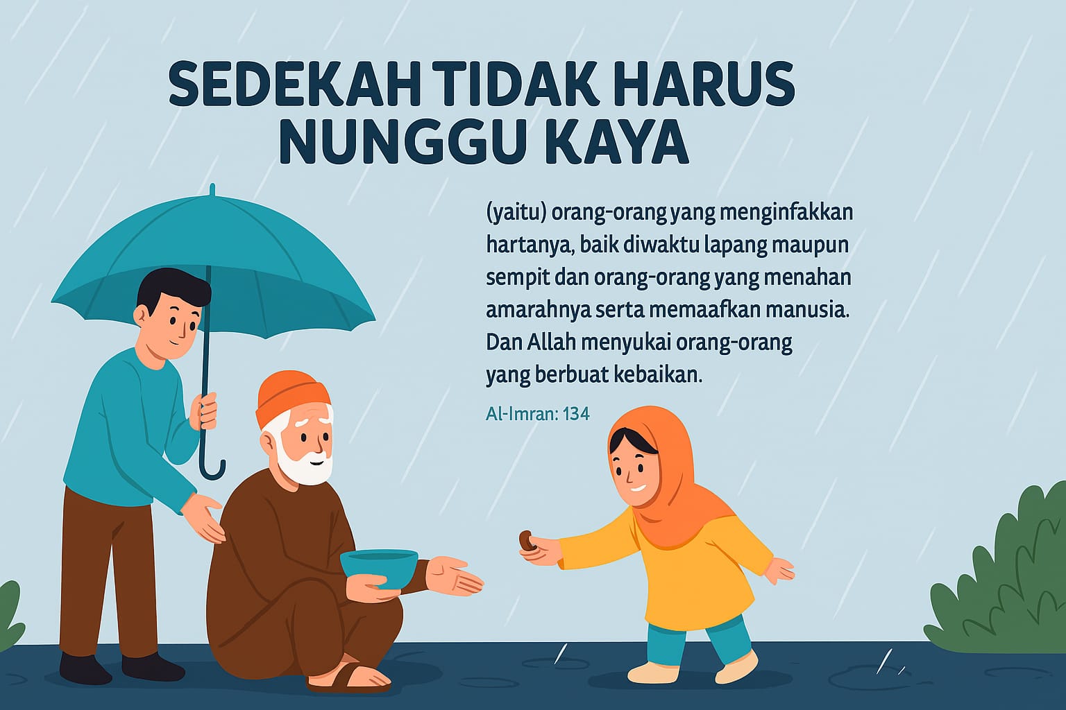 Sedekah Tidak Harus Menunggu Kaya