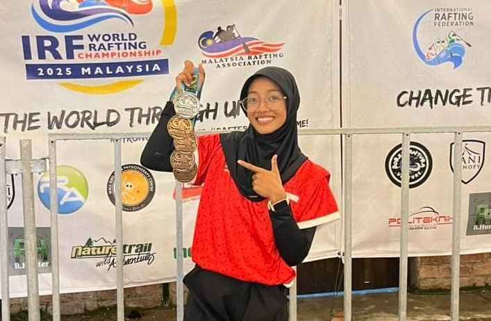 Mahasiswa Umsida Sabet 4 Medali Kejuaraan Dunia Rafting di Malaysia