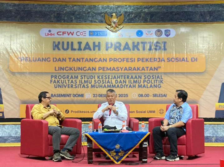 UMM Gelar Kuliah Praktisi Pekerja Sosial Koreksional di LAPAS dan BAPAS