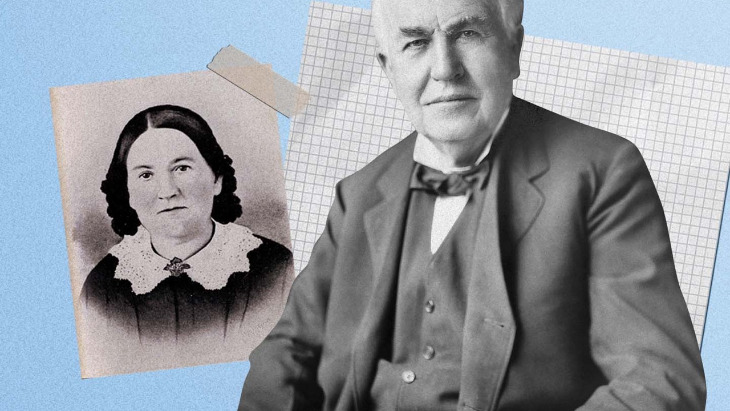 Thomas Alva Edison dan Nancy Elliott. (aish)