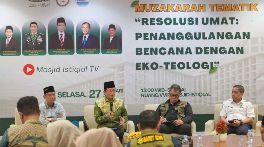 Menteri Agama Nasaruddin Umar saat pemaparan. (ist)