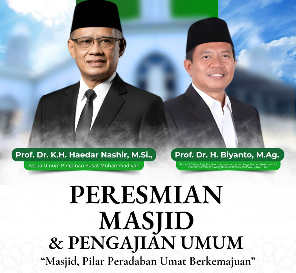 Ketua Umum PP Muhammadiyah Haedar Nashir Dijadwalkan Meresmikan Masjid Ar Royyan Buduran, Sabtu Besok