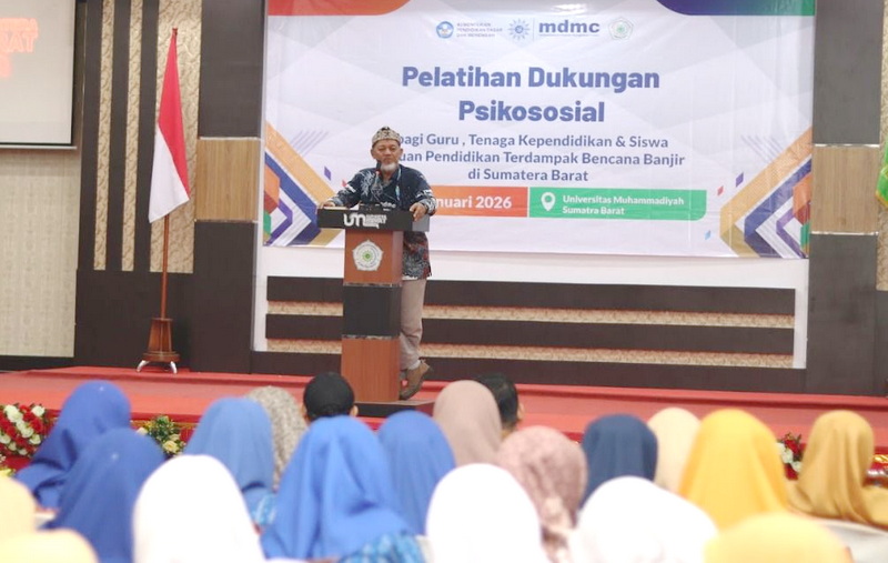 Pengarahan dalam pembukaan acara pelatihan dukungan psikososial. (ist)