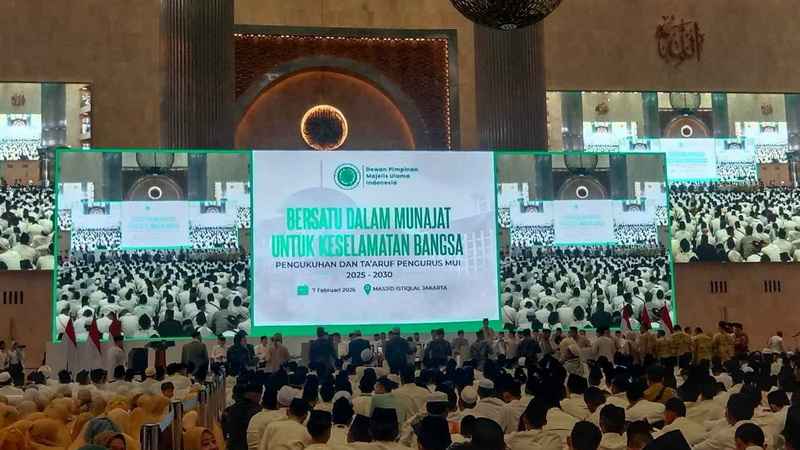 Acara pengukuhan pengurus MUI di Masjid Istiqlal. (Ist)