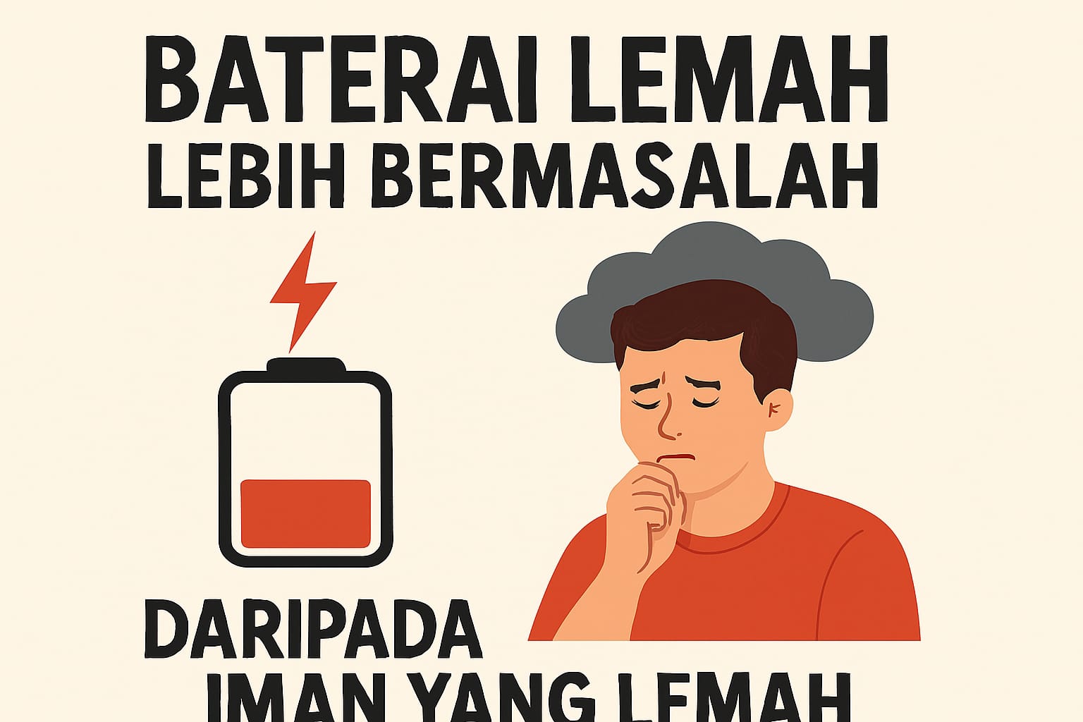Baterai Lemah Lebih Bermasalah daripada Iman yang Lemah