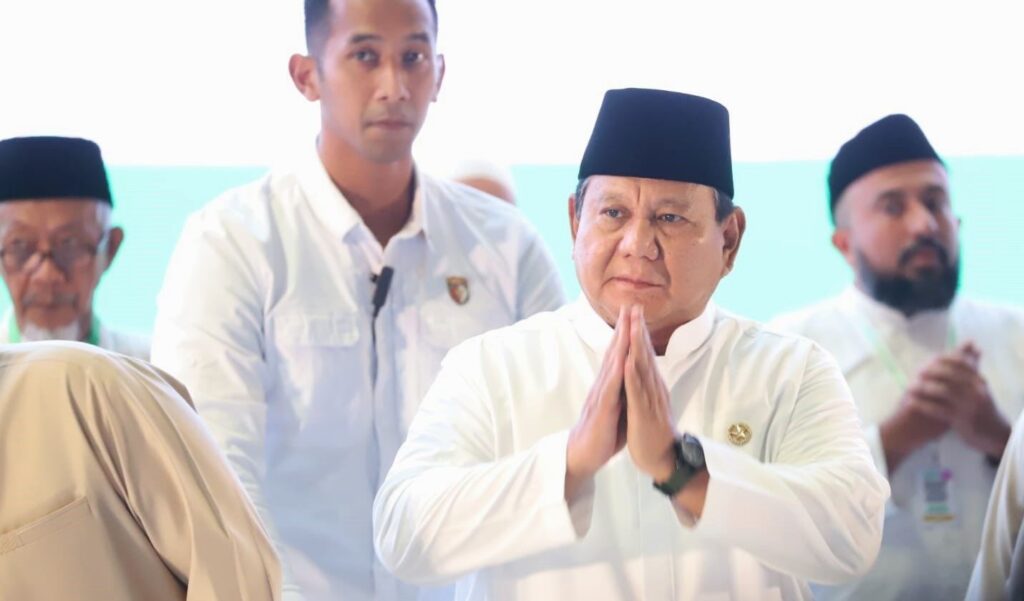 Presiden Prabowo memberikan taklimat dalam acara MUI Pusat. (ist)