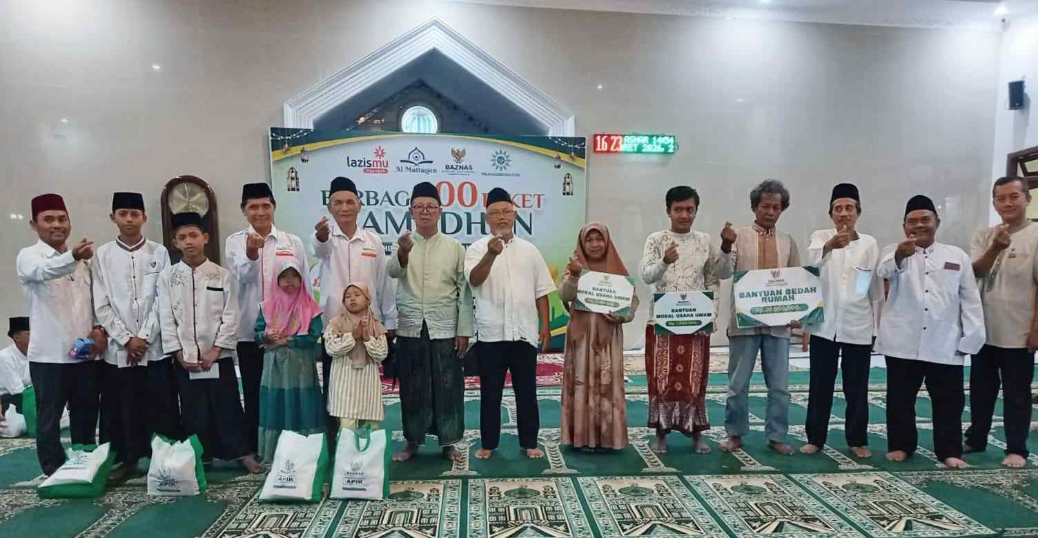 Gandeng LAZISMU dan BAZNAS Nganjuk, Masjid Al Muttaqien Gelar Berbagi Berkah Ramadan