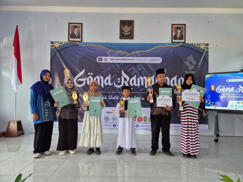 Lomba Pildacil, Adzan, dan Kaligrafi Semarakkan Ramadan SMP Muhammadiyah Purwojati