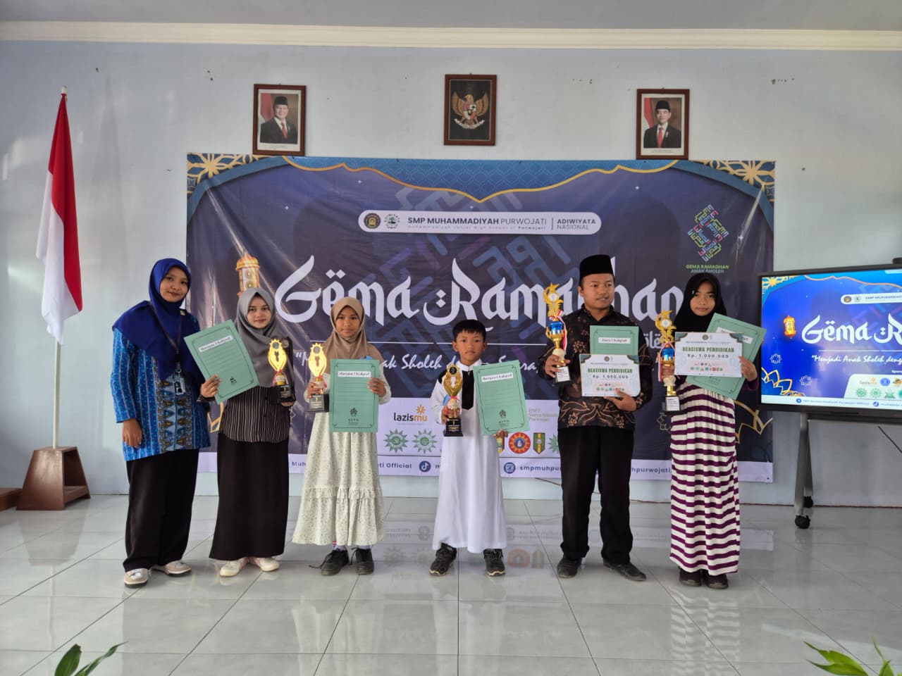 Lomba Pildacil, Adzan, dan Kaligrafi Semarakkan Ramadan SMP Muhammadiyah Purwojati
