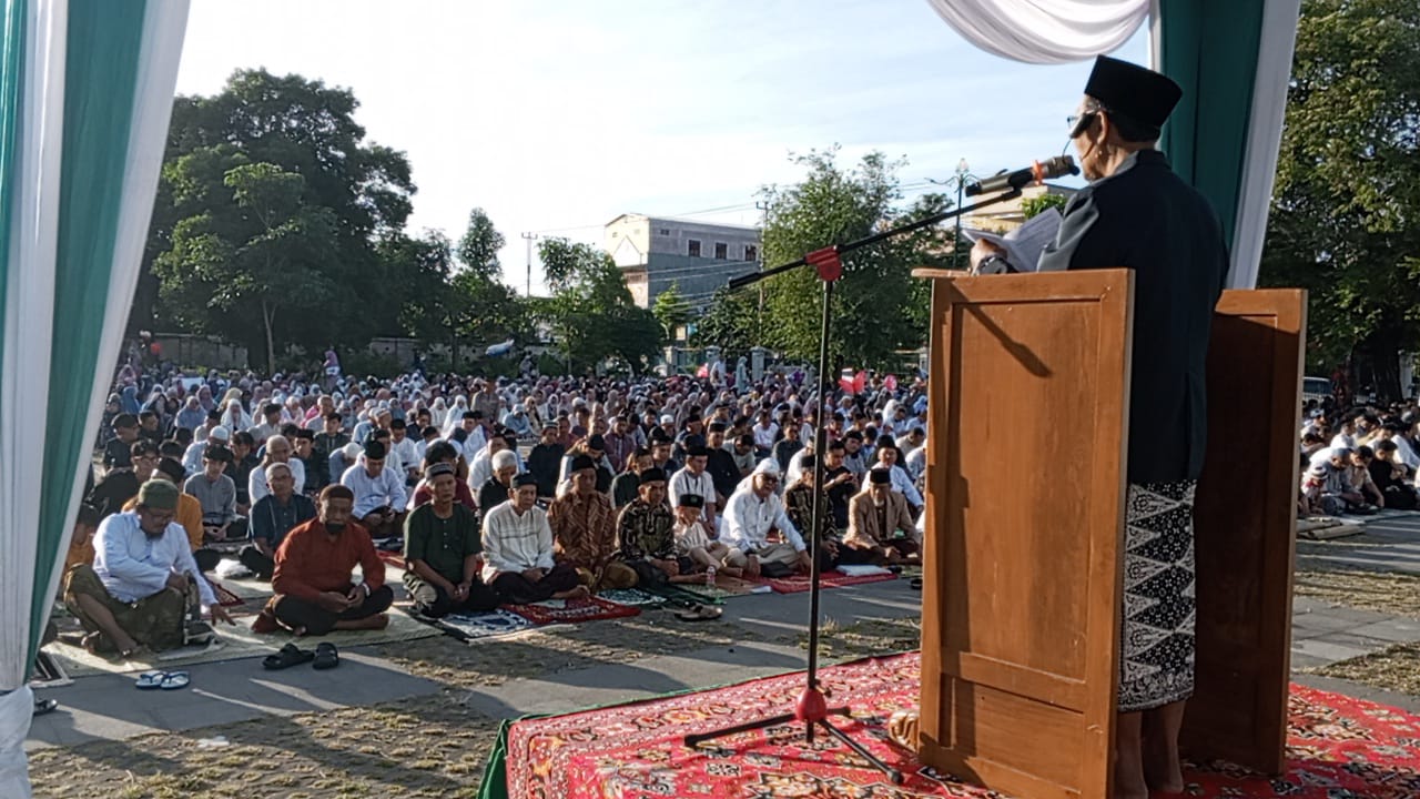 Ribuan Jemaah Padati Salat Id di Mangkunegaran Surakarta