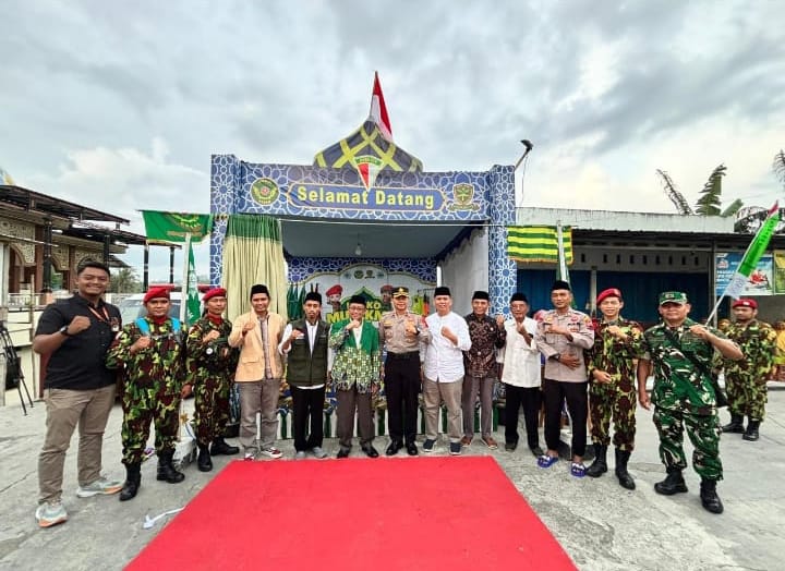 Suasana Pembukaan Posko MudikMu Aman di Halaman Masjid Abu Hasan Jatilawang Banyumas