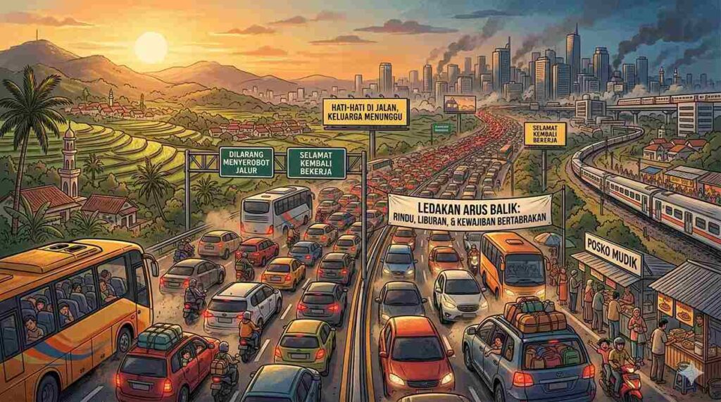 Ledakan Arus Balik Lebaran: Ketika Rindu, Liburan, dan Kewajiban Bertabrakan di Jalan Raya