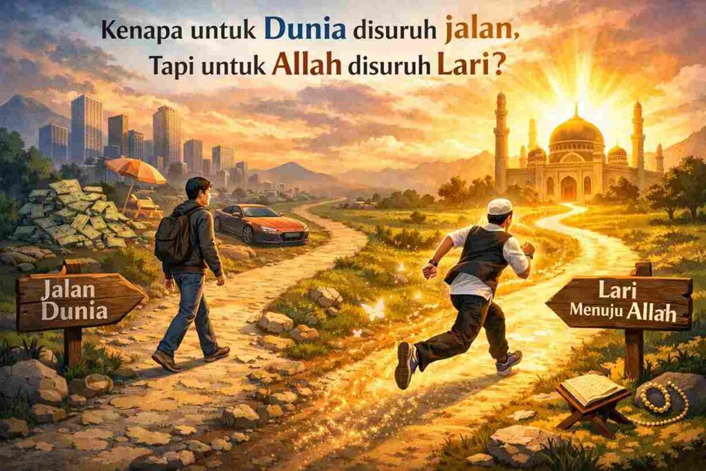 Kenapa untuk Dunia Disuruh Jalan, Tapi untuk Allah Disuruh Lari?