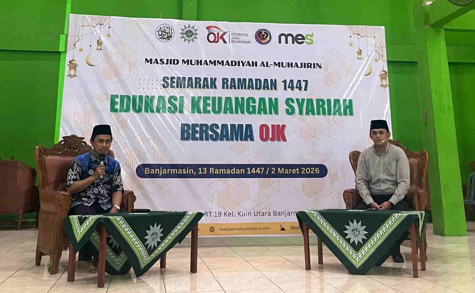 Masjid Muhammadiyah Al-Muhajirin dan OJK Kalsel Gaungkan Gerakan Cerdas Finansial dan Anti-Scam