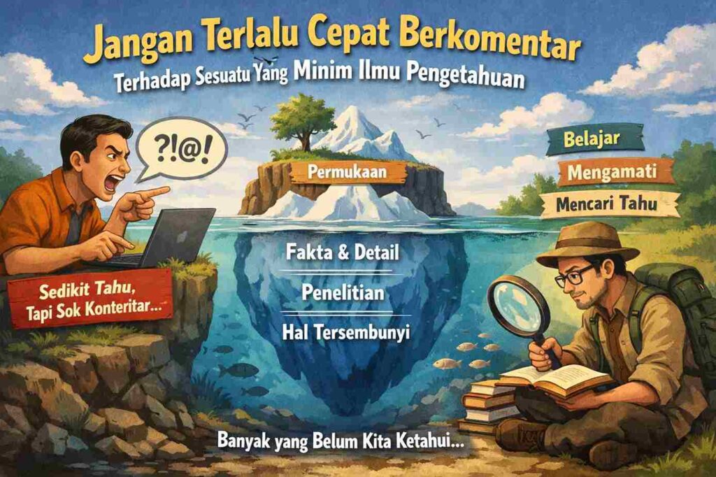 Jangan Terlalu Cepat Berkomentar Terhadap Sesuatu yang Kita Minim Ilmu Pengetahuan