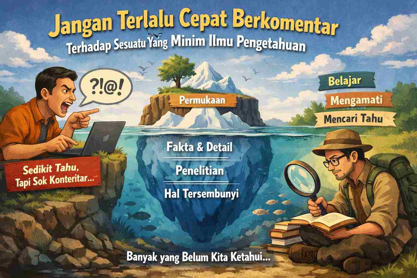 Jangan Terlalu Cepat Berkomentar Terhadap Sesuatu yang Kita Minim Ilmu Pengetahuan