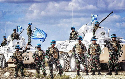 Pasukan TNI dalam misi perdamaian di perbatasan Lebanon-Israel. (ist)