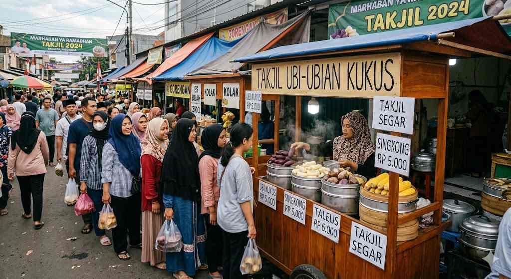 Nikmatnya Menyantap Takjil Harga Ekonomis
