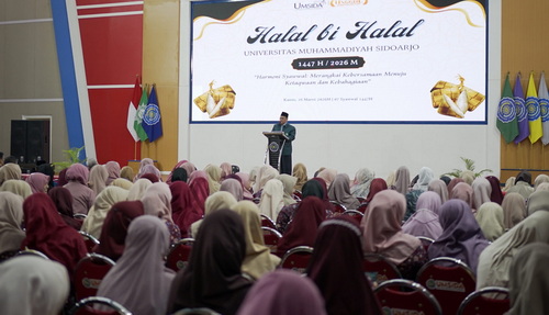 Halalbihalal keluarga besar Universitas Muhammadiyah Sidoarjo. (ist)