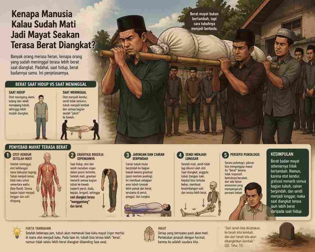 Kenapa Manusia Kalau Sudah Mati, Mayatnya Seakan Terasa Lebih Berat