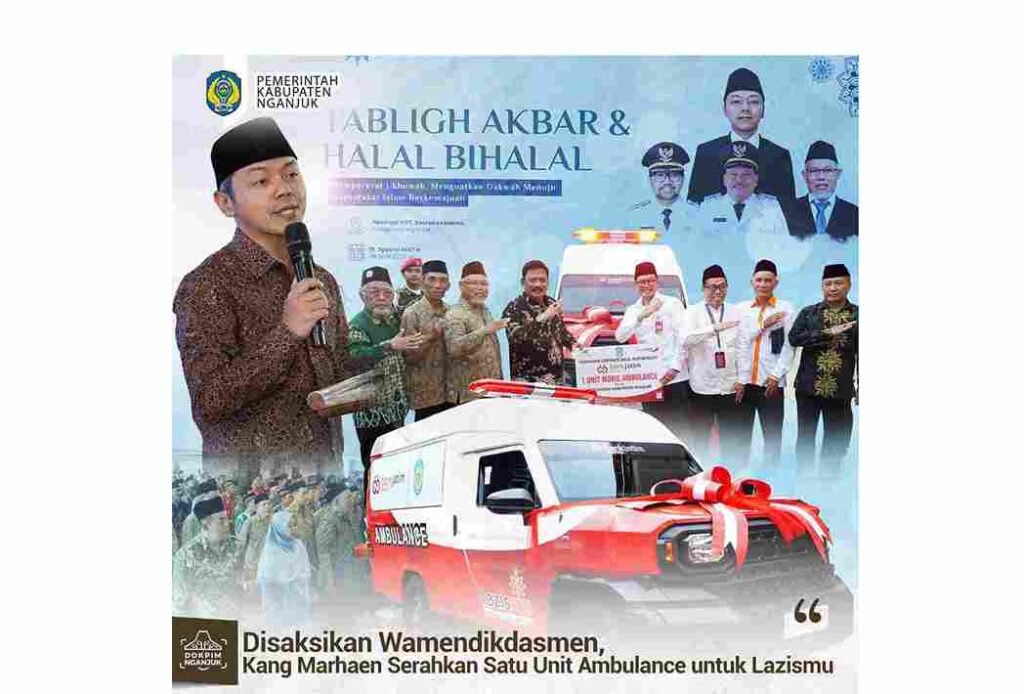 Mobilitas Tinggi, Bupati Nganjuk Bantu 1 Unit Ambulans untuk LAZISMU