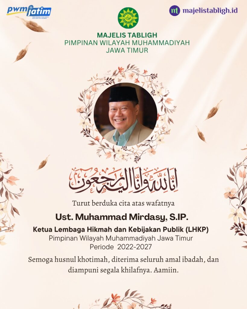 Ketua LHKP PW Muhammadiyah Jatim H. Muhammad Mirdasy Wafat