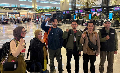 Relawan Indonesia sudah mendarat di Barcelona, kemudian berlayar menembus Gaza Palestina. (ist)