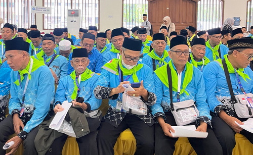 Jemaah haji asal Indonesia siap berangkat. (ist)