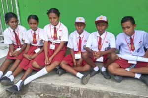 Para murid siap mengikuti TKA di Serui. (ist)