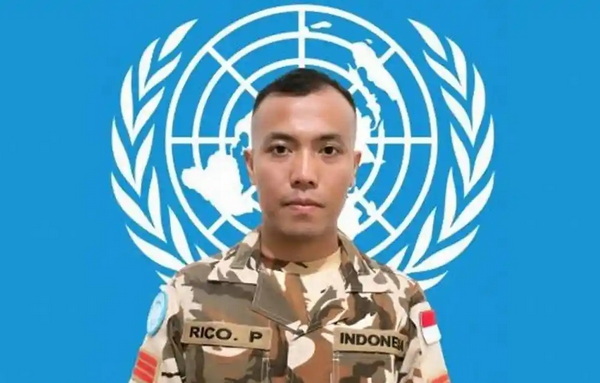 Rico Pramudia, pasukan TNI Penjaga Perdamaian di Lebanon Selatan akhirnya gugur, setelah dirawat sekitar sebulan akibat serangan artileri Israel. (ist)