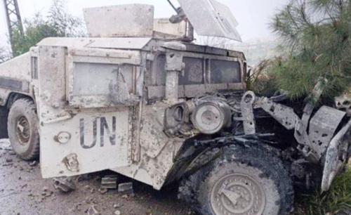 Serangan pada mobil patroli UNIFIL yang menewaskan prajurit TNI. (ist)