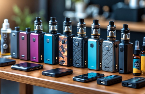 ilustrasi berbagai jenis alat vape yang beredar di pasaran. (ist)