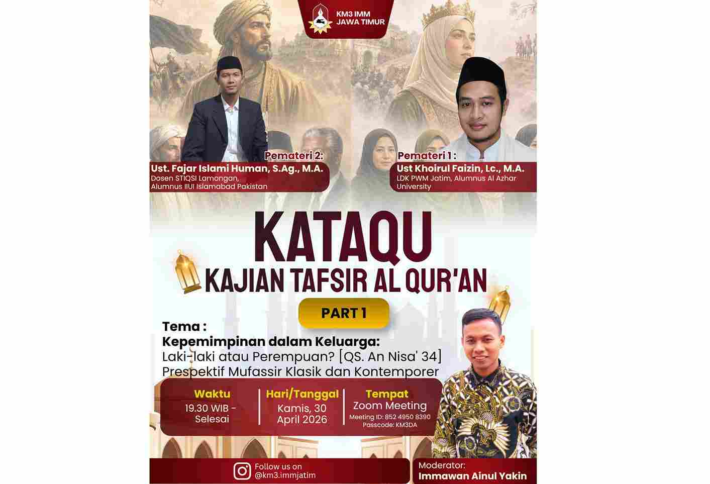 IMM Jatim Gelar Kajian Tafsir KATAQU: Mengurai Kepemimpinan dalam Keluarga
