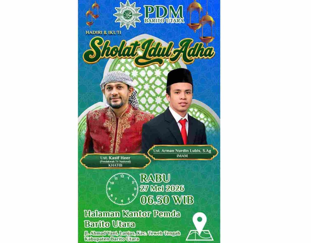 PDM Barito Utara Hadirkan Ustadz Kasif Heer Untuk Khatib Iduladha 1447 H
