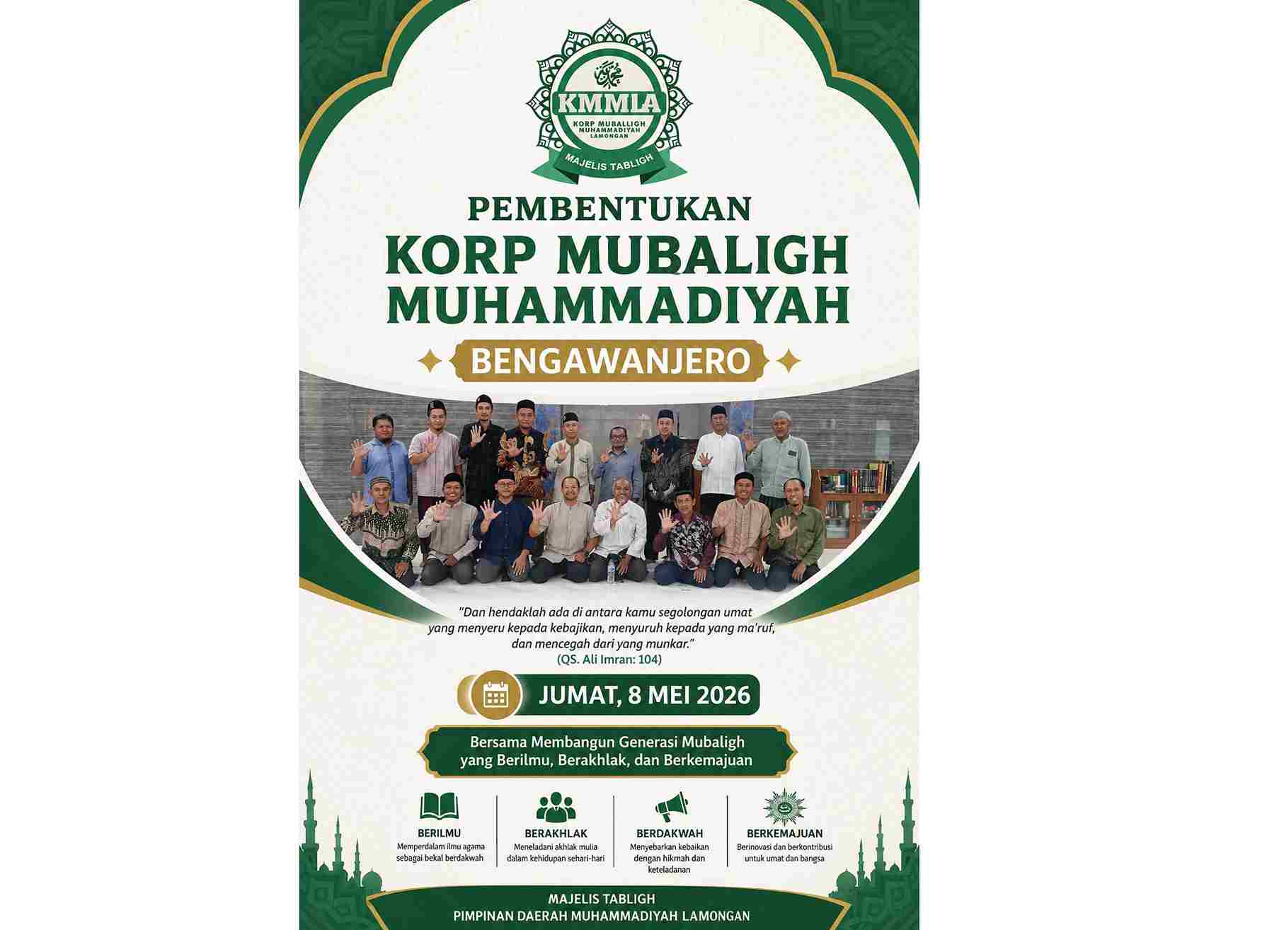 Korp Mubaligh Bengawanjero Pilot Project Penguatan Dakwah Berbasis Zonasi