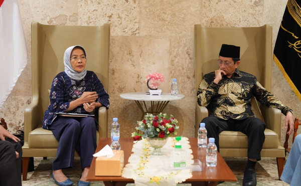 Menag Nasaruddin Umar saat menerima Komnas Prempuan. (ist)