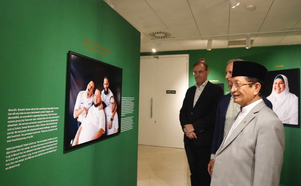 Menteri Agama Nasaruddin Umar usai membuka pameran foto. (ist)