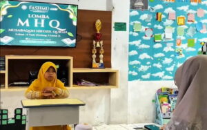 Salah satu peserta MHQ sedang unjuk kebolehan di depan depan juri. (ist)