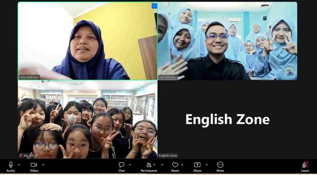 SMP Muhammadiyah 15 Surabaya Ambil Bagian di Online International Exchange Bersama Korea Selatan dan Turki