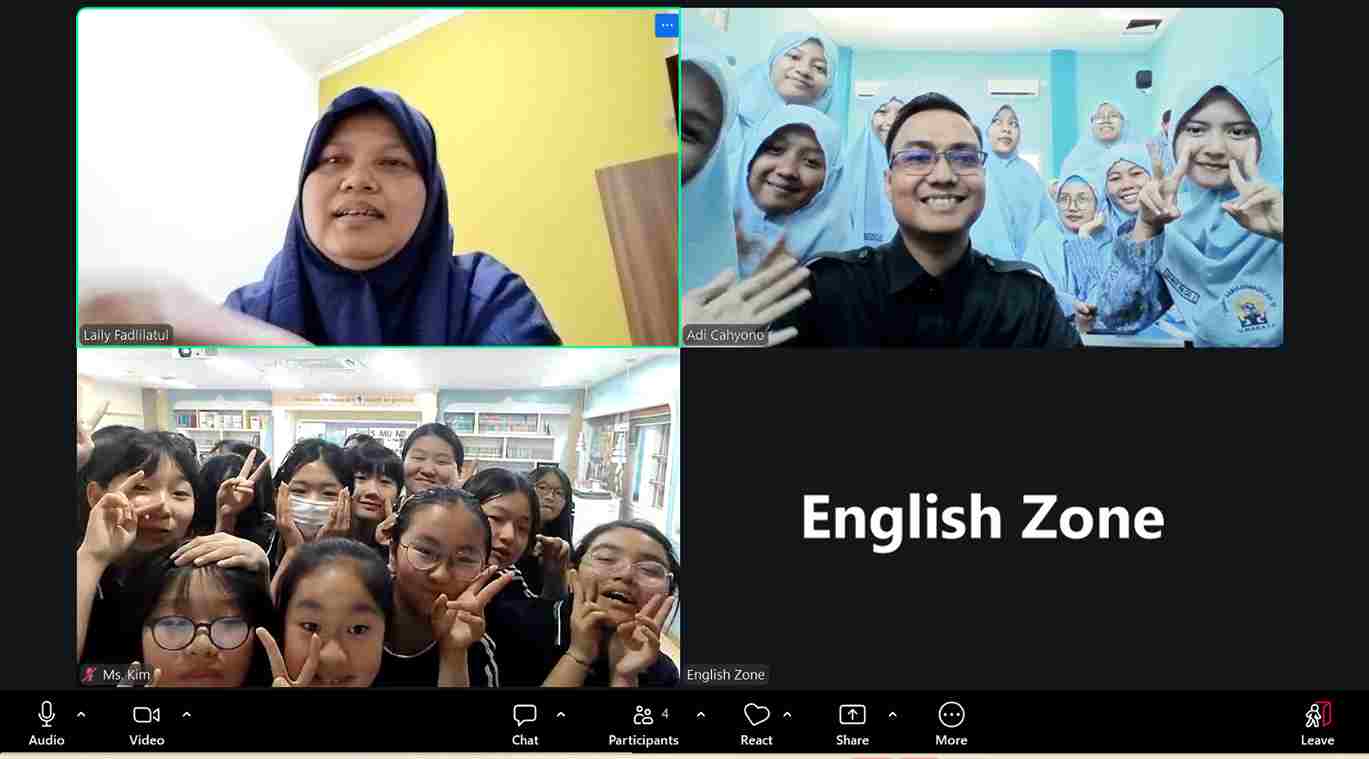 SMP Muhammadiyah 15 Surabaya Ambil Bagian di Online International Exchange Bersama Korea Selatan dan Turki