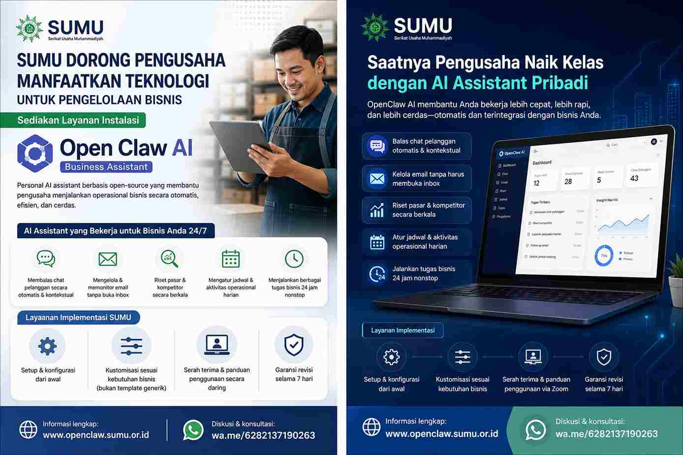 Tranformasi Digital, SUMU Sediakan Layanan Instalasi Open Claw AI Business Assistant