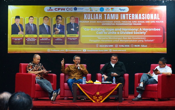 Kuliah tamu dalam Peringatan Hari Pekerja Sosial Internasional yang digelar oleh Program Studi Kesejahteraan Sosial UMM. (ist)