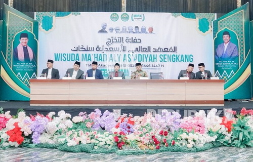 suasana wisuda mahasanti Ma’had Aly As’adiyah Sengkang Takhaṣṣuṣ Tafsir wa ‘Ulūmuhu. (ist)