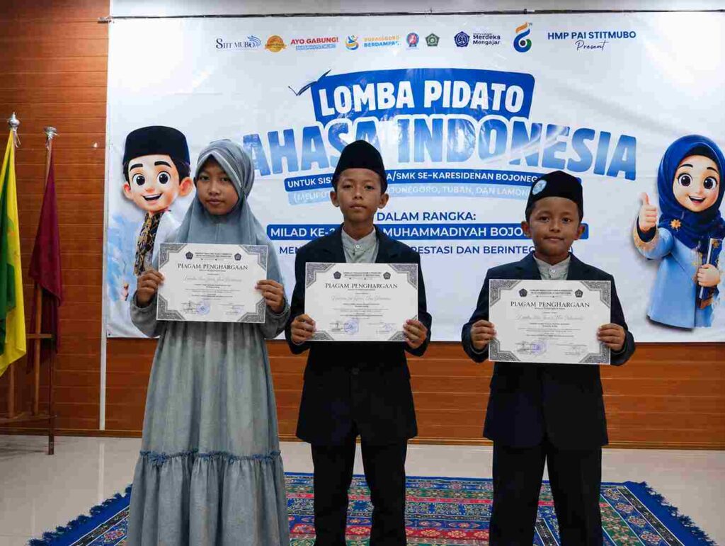 Kerja Keras Berbuah Prestasi, Tiga Siswa MIM 16 Jumput Naik Podium Lomba Pidato se-Karesidenan Bojonegoro