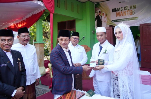 Menteri Agama Nasaruddin Umar hadir dalam program BImas Islam Mantu. (ist)